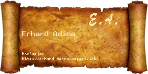 Erhard Adina névjegykártya